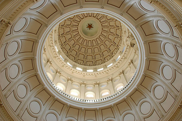 Texas state capital building in Austin Dome of the state capital building of Texas in Austin senate photos stock pictures, royalty-free photos & images