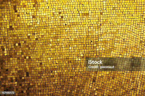 Golden Mosaico - Fotografie stock e altre immagini di Mosaico - Mosaico, Oro - Metallo, Dorato - Colore descrittivo