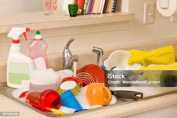 Washing Dishes Stock Photo - Download Image Now - Chores, Cleaning, Color Image