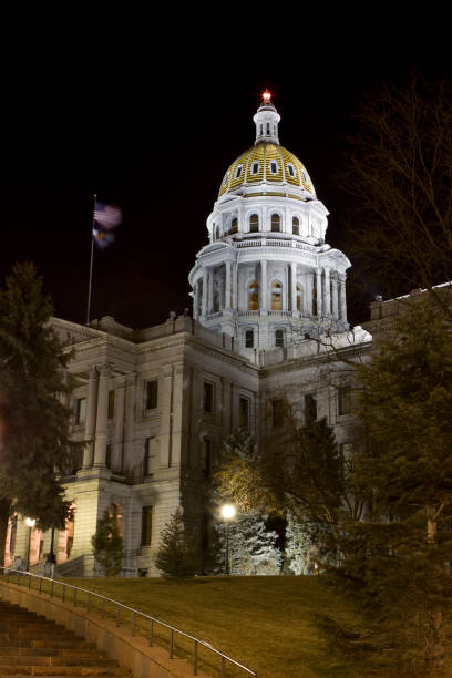 istock Colorado State Capitol Building at night Denver 157400267