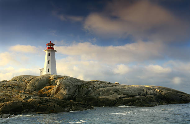 istock Lighthouse at Peggy's Cove in Canada with a stormy sky 157400349