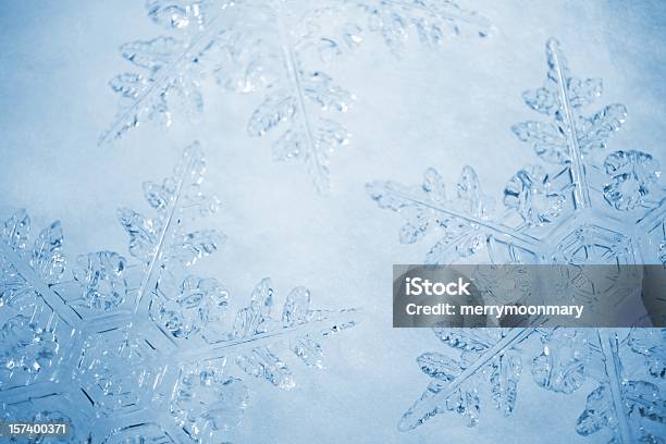 Snowflakes Background Stock Photo - Download Image Now - Snowflake Shape, Winter, Abstract