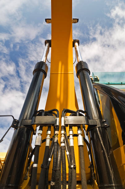 istock Close-up lolling up view of excavator 157400487
