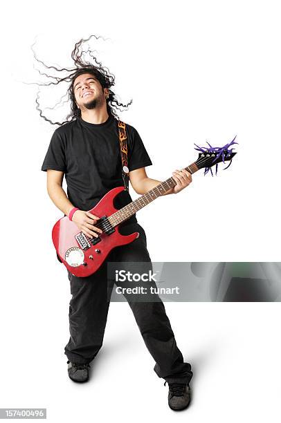 Junger Mann Spielt Gitarre Stockfoto und mehr Bilder von Elektrogitarre - Elektrogitarre, Schwarz - Farbe, Shirt