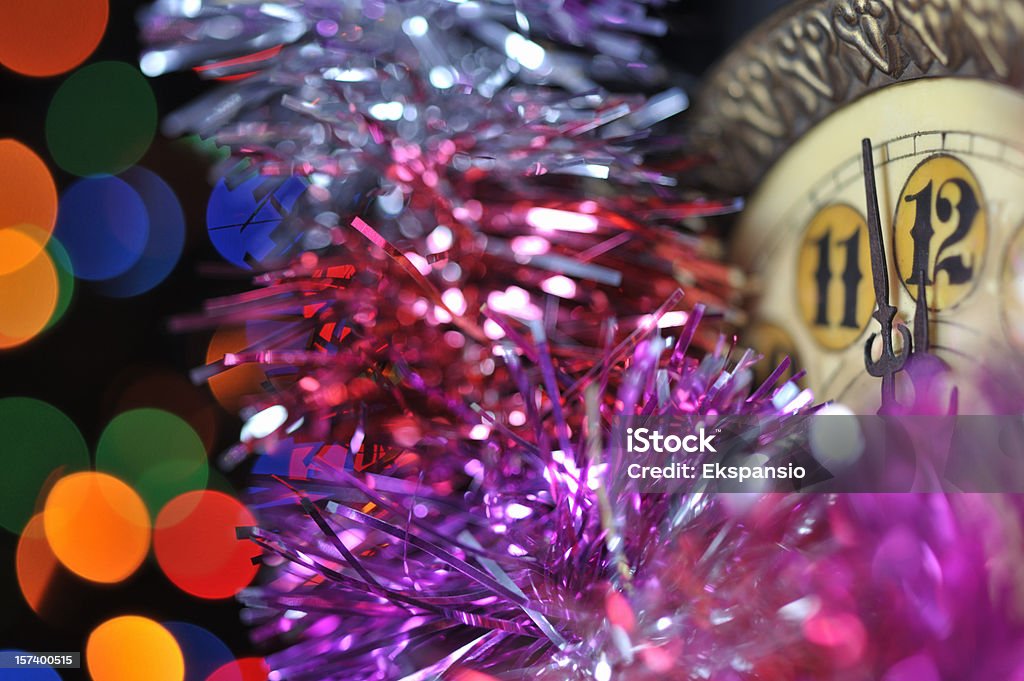 Fondo de fiesta de Año Nuevo a la medianoche - Foto de stock de Adorno de navidad libre de derechos