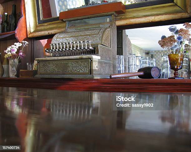 Saloon Cash Register Vintage Stock Photo - Download Image Now - Cash Register, Wild West, Bar Counter