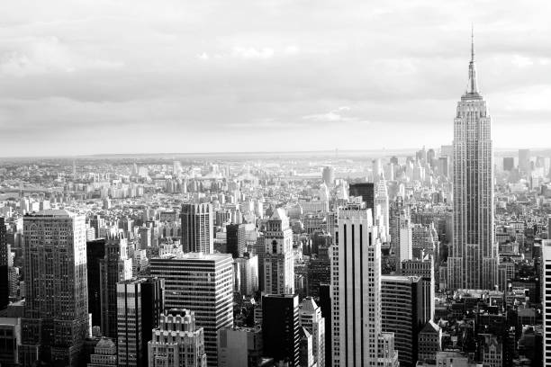 nova york - night empire state building building exterior horizontal - fotografias e filmes do acervo