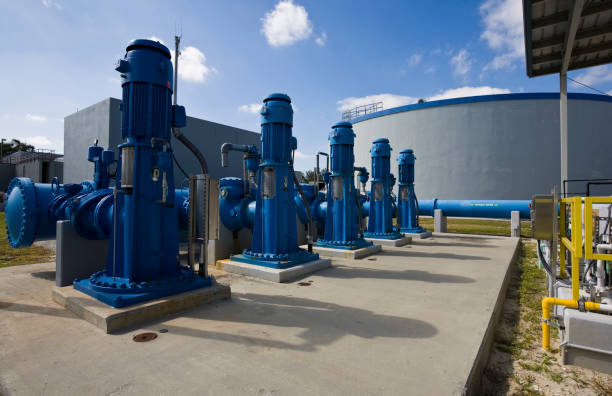 Pumps used to transfer fresh treated water to storage tanks.
