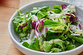 Healthy green salad bowl