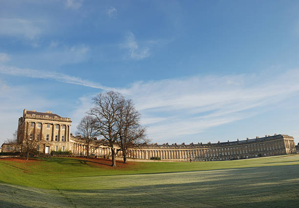 Royal Crescent, Bath Royal Crescent in Bath, Somerset, UK. bath england stock pictures, royalty-free photos & images