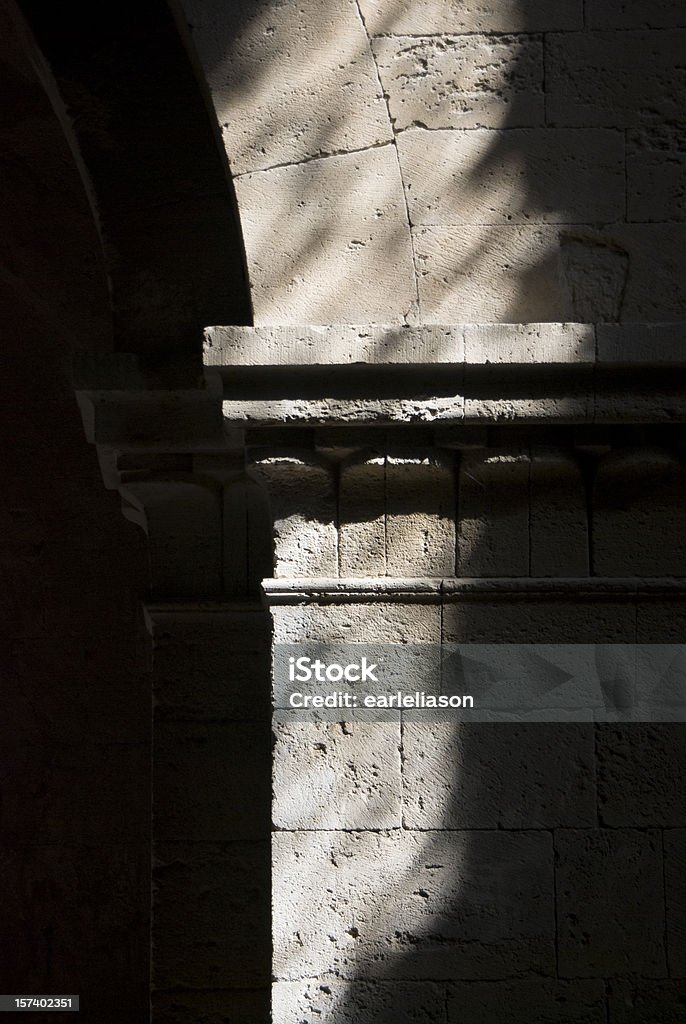 Plano aproximado de pedra antiga coluna - Royalty-free Abadia Foto de stock