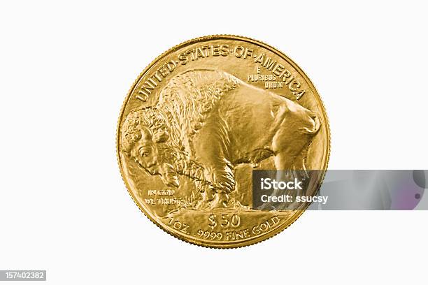 Foto de American Buffalo 24 Karat Investimento Moedas De Ouro Metal Precioso e mais fotos de stock de Dourado - Descrição de Cor