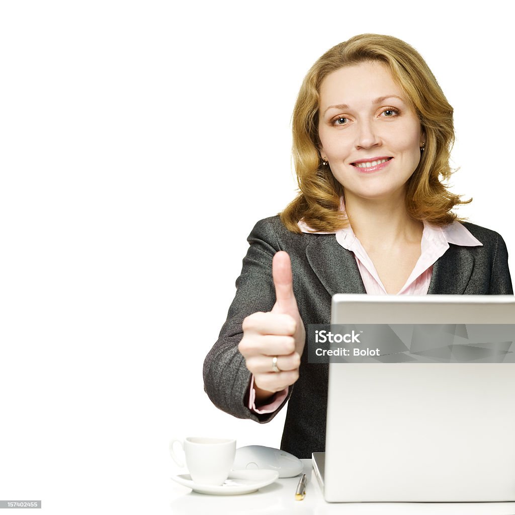 Geschäftsfrau working on laptop - Lizenzfrei 20-24 Jahre Stock-Foto