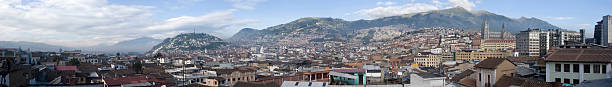 Panoramic view of historic Quito - stitched images