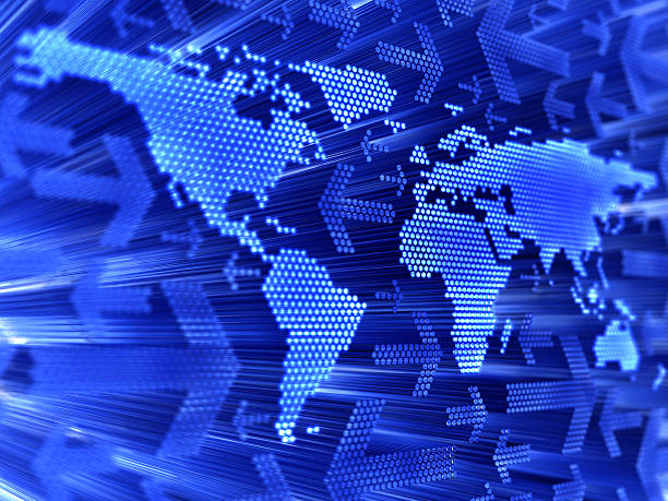 istock Abstract graphic design of a world map 157402474
