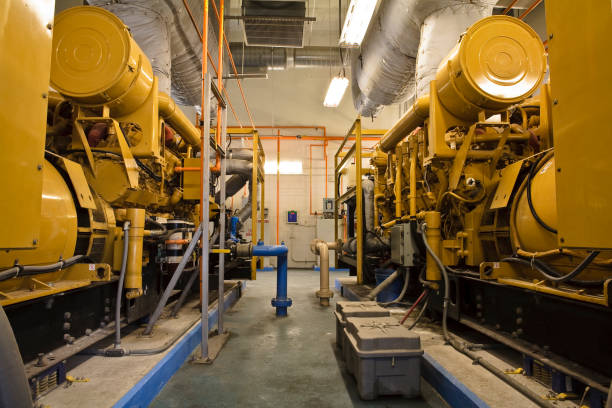 istock Two Diesel Generators in Industrial Facility 157402510
