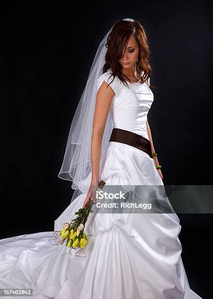 Bella Giovane Sposa - Fotografie stock e altre immagini di Abbigliamento formale - Abbigliamento formale, Abito da sposa, Adulto