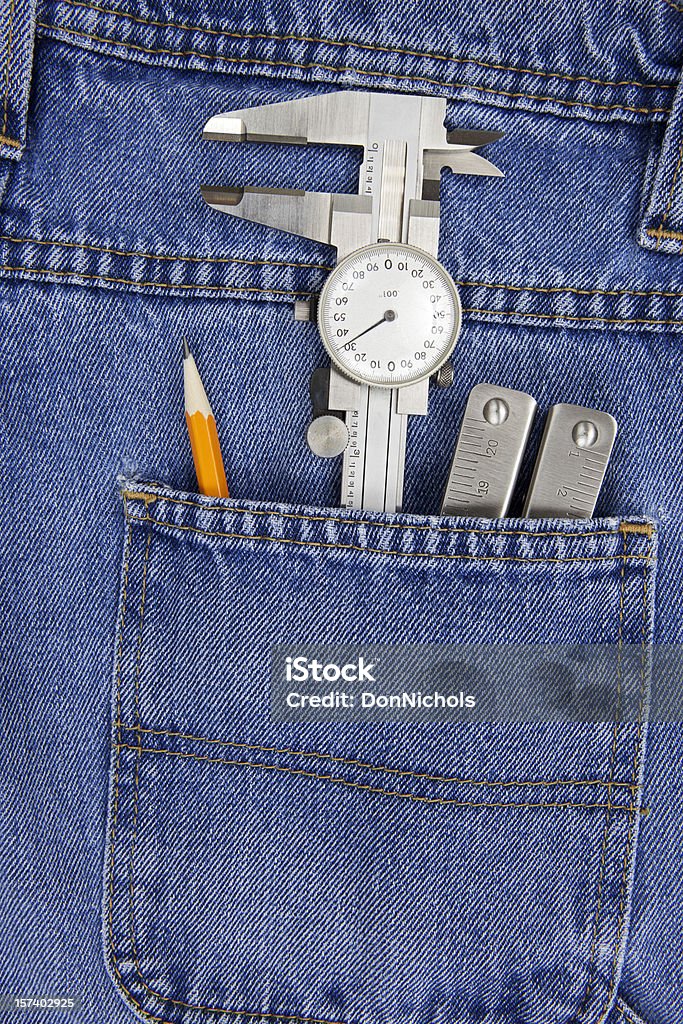 Micrômetro no bolso - Foto de stock de Bolso royalty-free