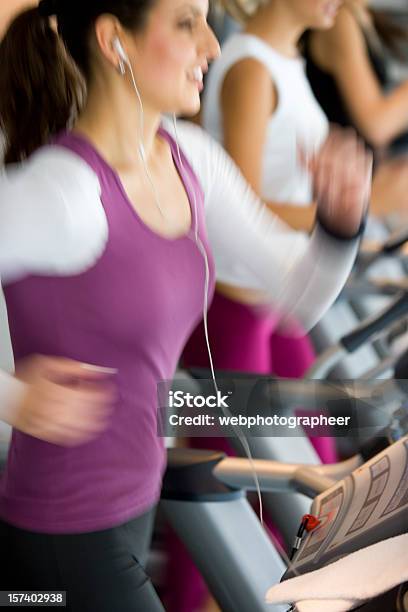 Women On Treadmils Stock Photo - Download Image Now - Active Lifestyle, Activity, Adult