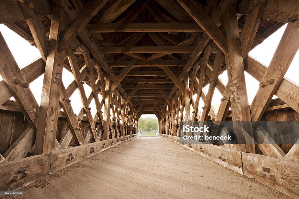 Ponte Coberta de Madeira - Royalty-free Guelph Foto de stock