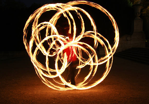 istock poi dancer showing a flower 157403002