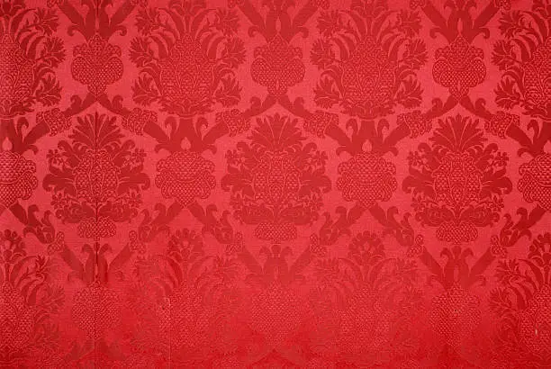 Photo of Red vintage wallpaper background texture