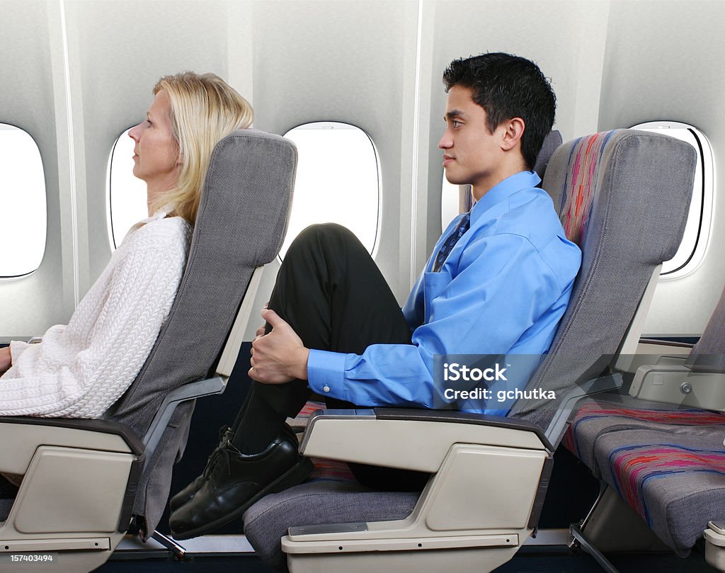 No Leg Room  Airplane Stock Photo
