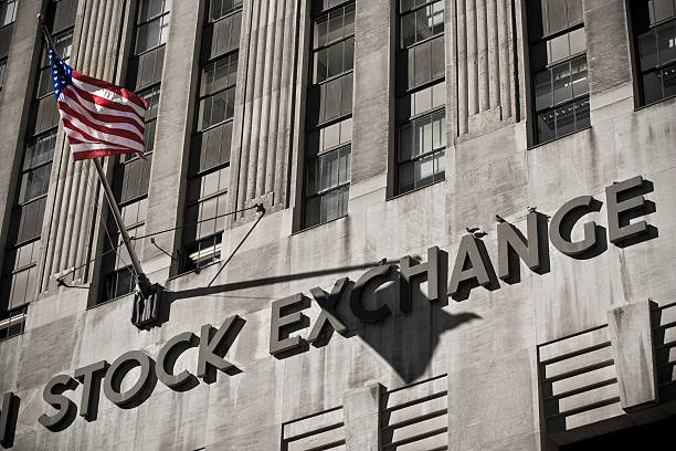american stock exchange - symbol finance corporate business manhattan imagens e fotografias de stock