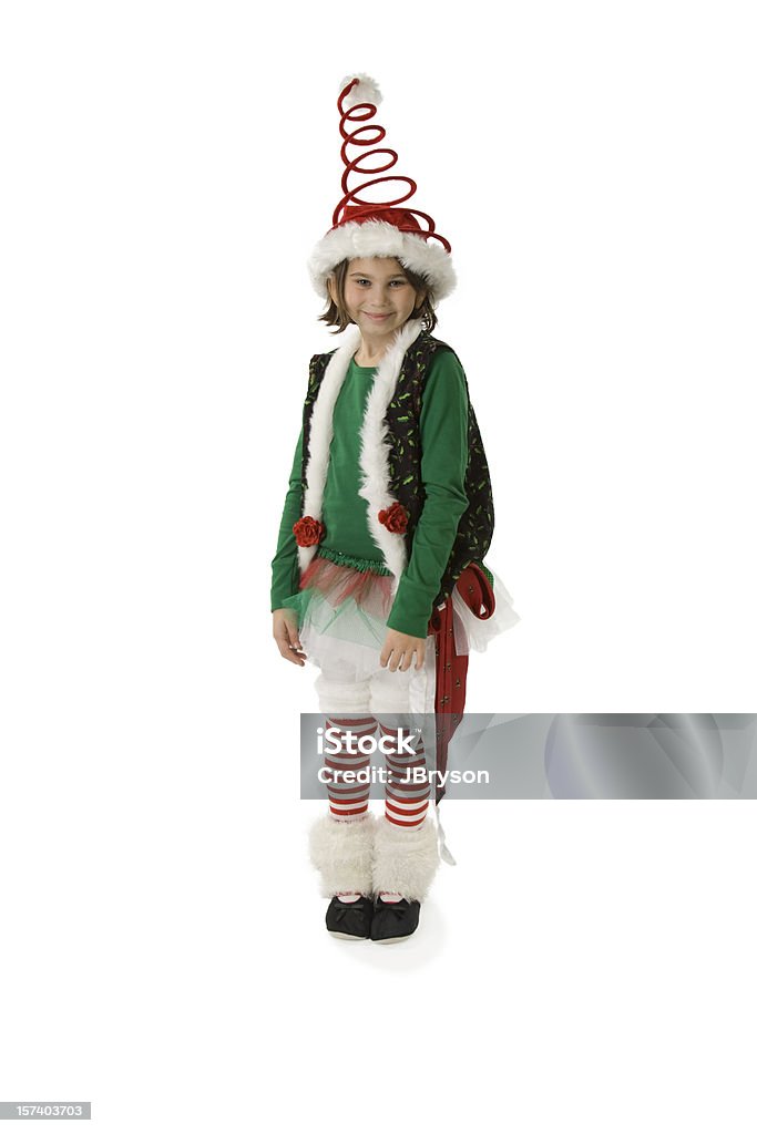 Noël Elf debout dans une drôle de chapeau - Photo de Chapeau libre de droits
