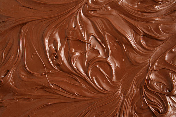 Chocolate spread Top view of chocolate spread chocolate stock pictures, royalty-free photos & images