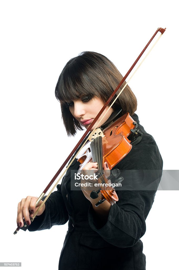 Frau spielt Violine - Lizenzfrei Aufführung Stock-Foto