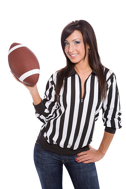 brunette 심판용 football player - sex symbol referee women adult 뉴스 사진 이미지