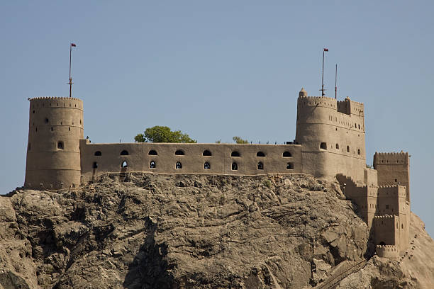 al jalali fort na old muscat, omã - jalali - fotografias e filmes do acervo