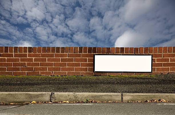 Blank Sign with Space for Name of Your Street.-More below  walled garden stock pictures, royalty-free photos & images