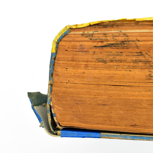 istock close up brown old book isolated on white background, vintage style 1574039714