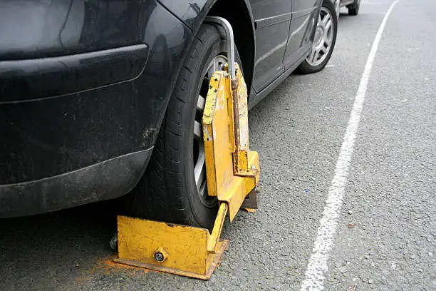 Photo of clamped wheel