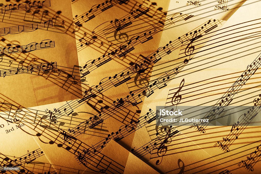 Caos Musical - Foto de stock de Clave de sol libre de derechos