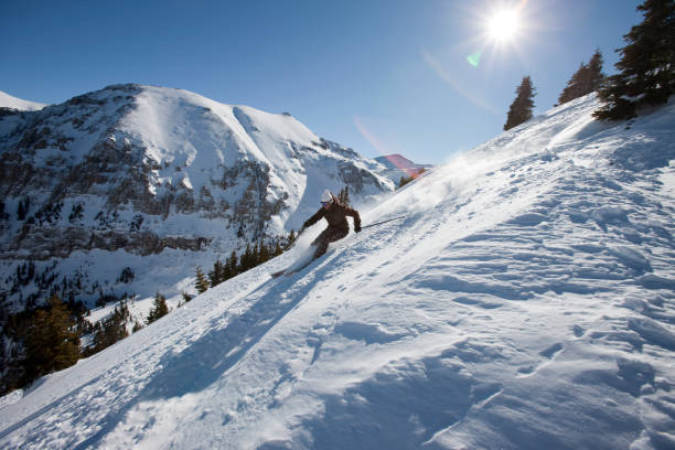 istock Skier in fresh powder snow 157404624