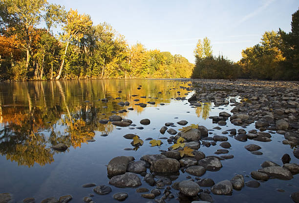 美しい秋 - boise river ストックフォトと画像