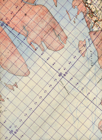 Map detail from an antique map showing the coast of England in the region of Lancaster and Barrow