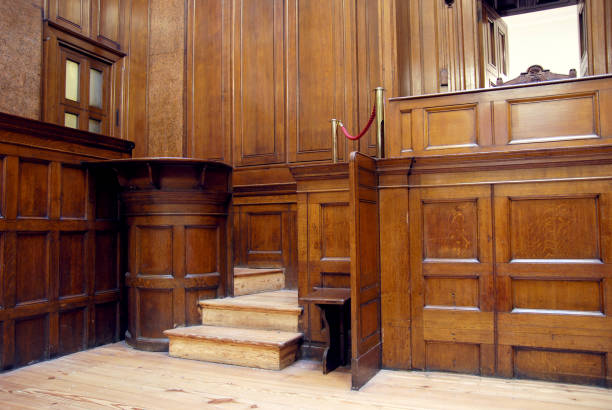 istock The dock in courtroom 157405018