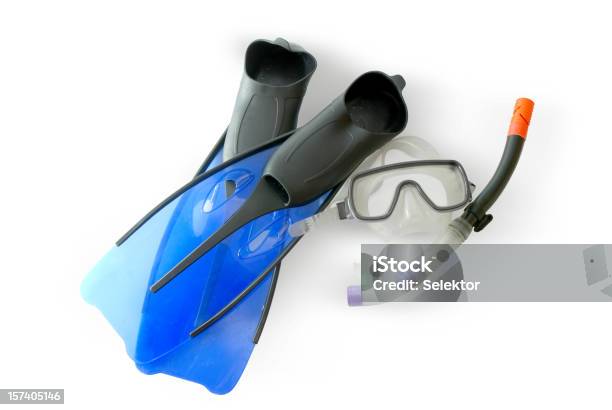 Snorkle Eguipment Foto de stock y más banco de imágenes de Máscara de submarinismo - Máscara de submarinismo, Recortable, Aleta - Equipo de buceo