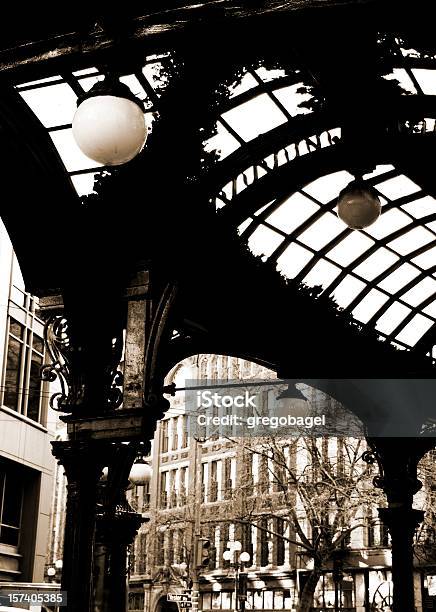 Pioneer Square Pergola Di Seattle Wa - Fotografie stock e altre immagini di 1920-1929 - 1920-1929, 1930-1939, Bianco e nero