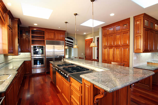istock New all wood and marble luxury kitchen 157405557