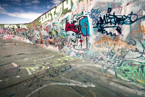 Berlin, Germany - Circa June 2016: East side gallery international memorial for freedom is a section of the Berlin Wall with graffiti street art in Friedrichshain Kreuzberg