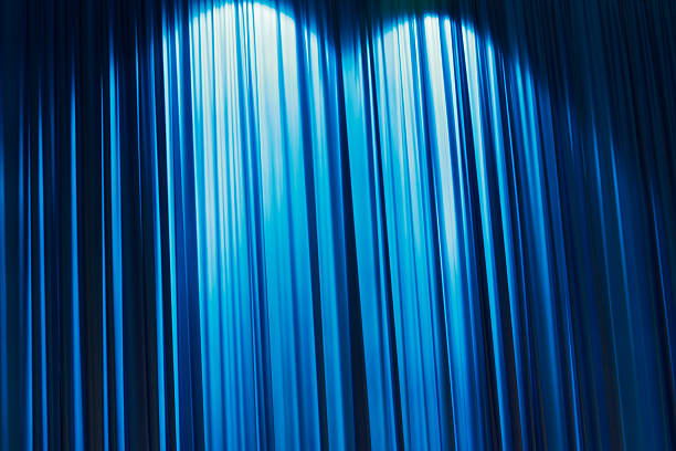 istock Abstract blue Stage curtain wallpaper background. 157405831