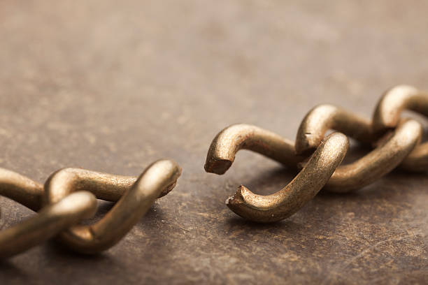 istock A close-up shot of a broken chain 157406042