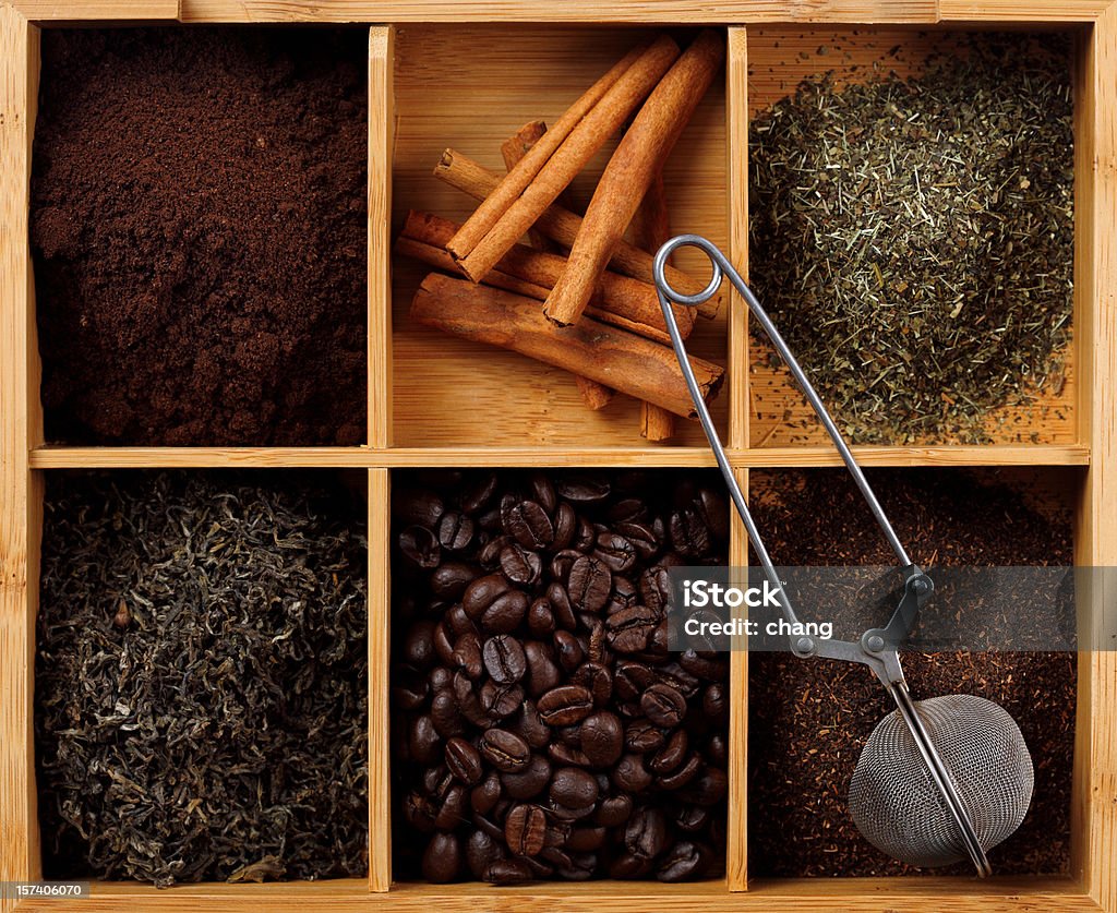 커피, 시나몬과 티 - 로열티 프리 갈색 스톡 사진