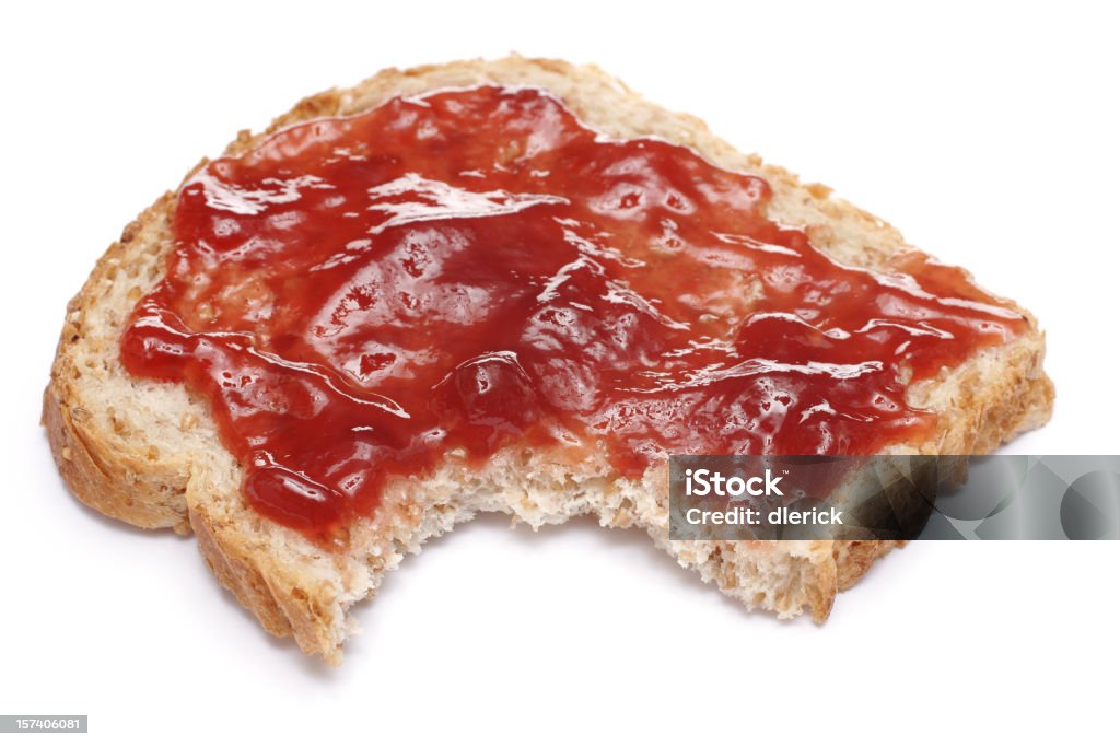 open face sandwich with bite out  Open Faced Sandwich Stock Photo