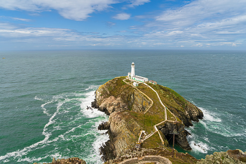 South Stack Lighthouse on the west coast of Anglesey in Wales